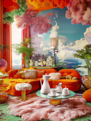 Cosmopola - norman konrad's new AI work for KPM. Long-forgotten treasures of KPM into the present with a surrealistic photo series!&nbsp;