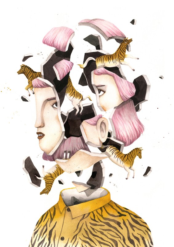 Cosmopola - Andrea Wan - "Exploding Heads" Series